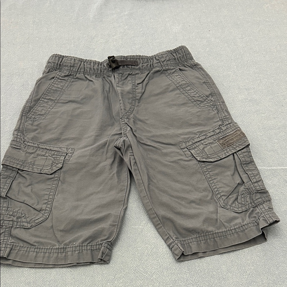 UNIONBAY Boys Gray Cargo Shorts with Drawstring